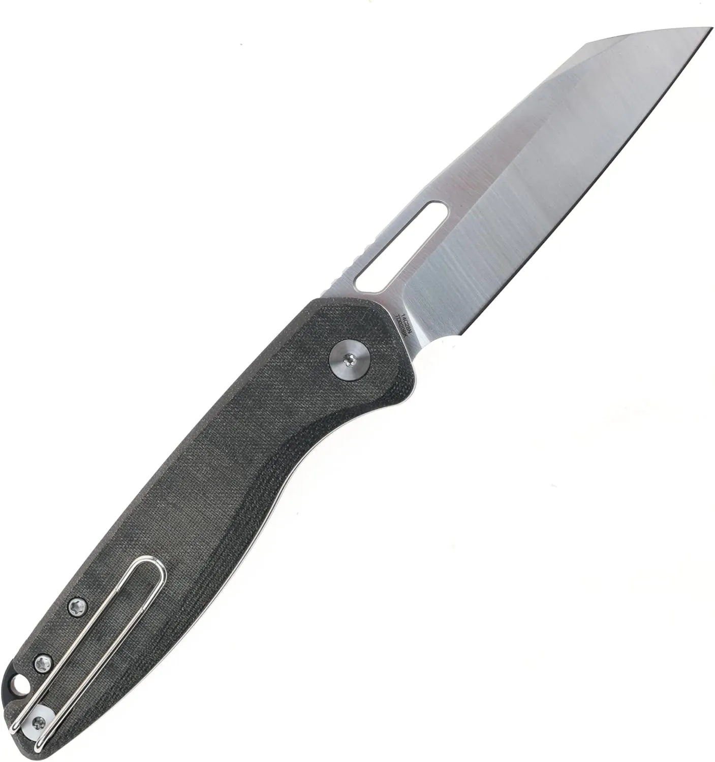 DEFCON Pocket Folding Knife- Button Lock with Thumb Hole Opener, 3" 14C28N Blade, Composite Handle, Utility Knife for Men Women Gift -TD020 WARHAWK- (Green G10)