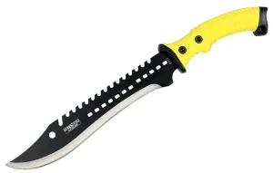 Defender Xtreme Full Tang Hunting Knife with Black/Yellow Rubber Handle 9277