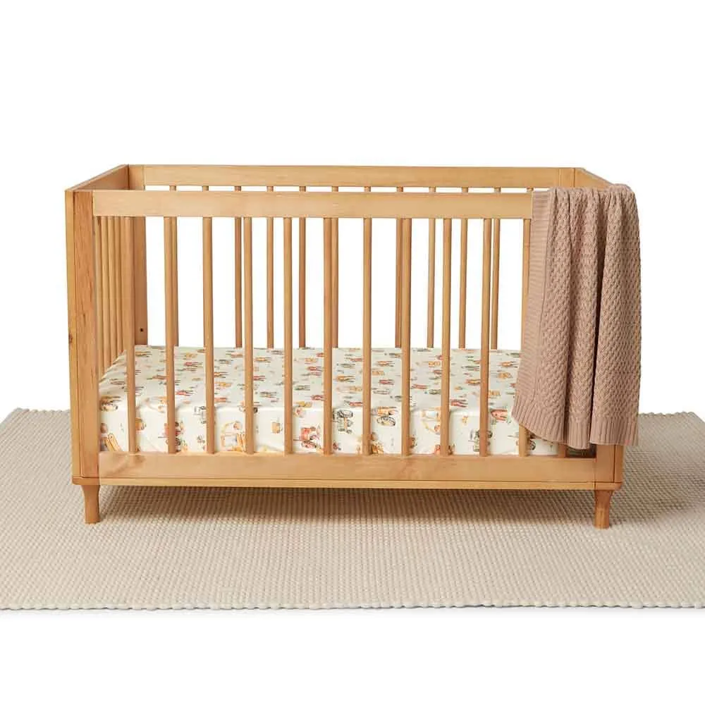 Diggers Organic Fitted Cot Sheet