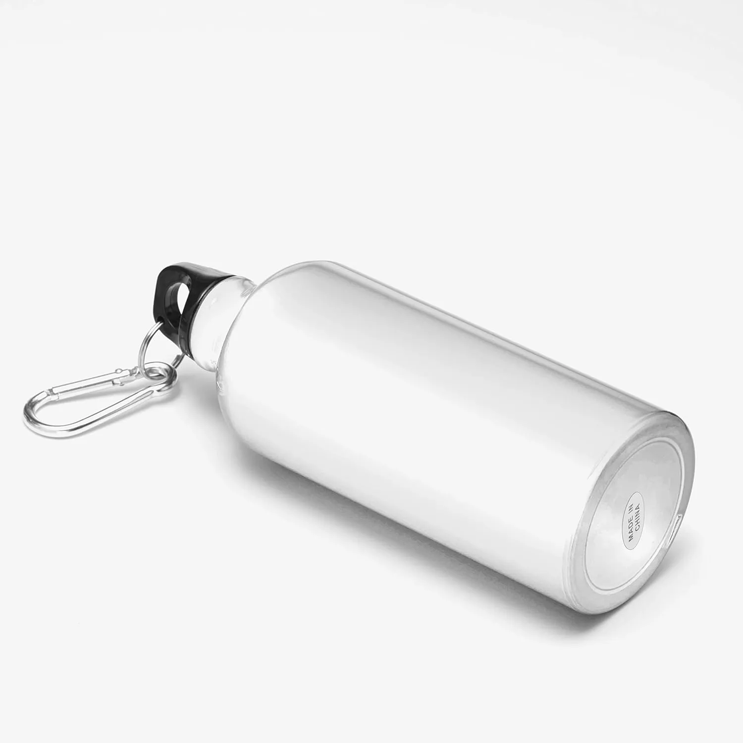 DISCOUNT PROMOS Custom Aluminum Water Bottles 20 oz. Set of 50, Personalized Bulk Pack - Perfect for Gym, Hiking, Any Indoor/Outdoor Activities - White