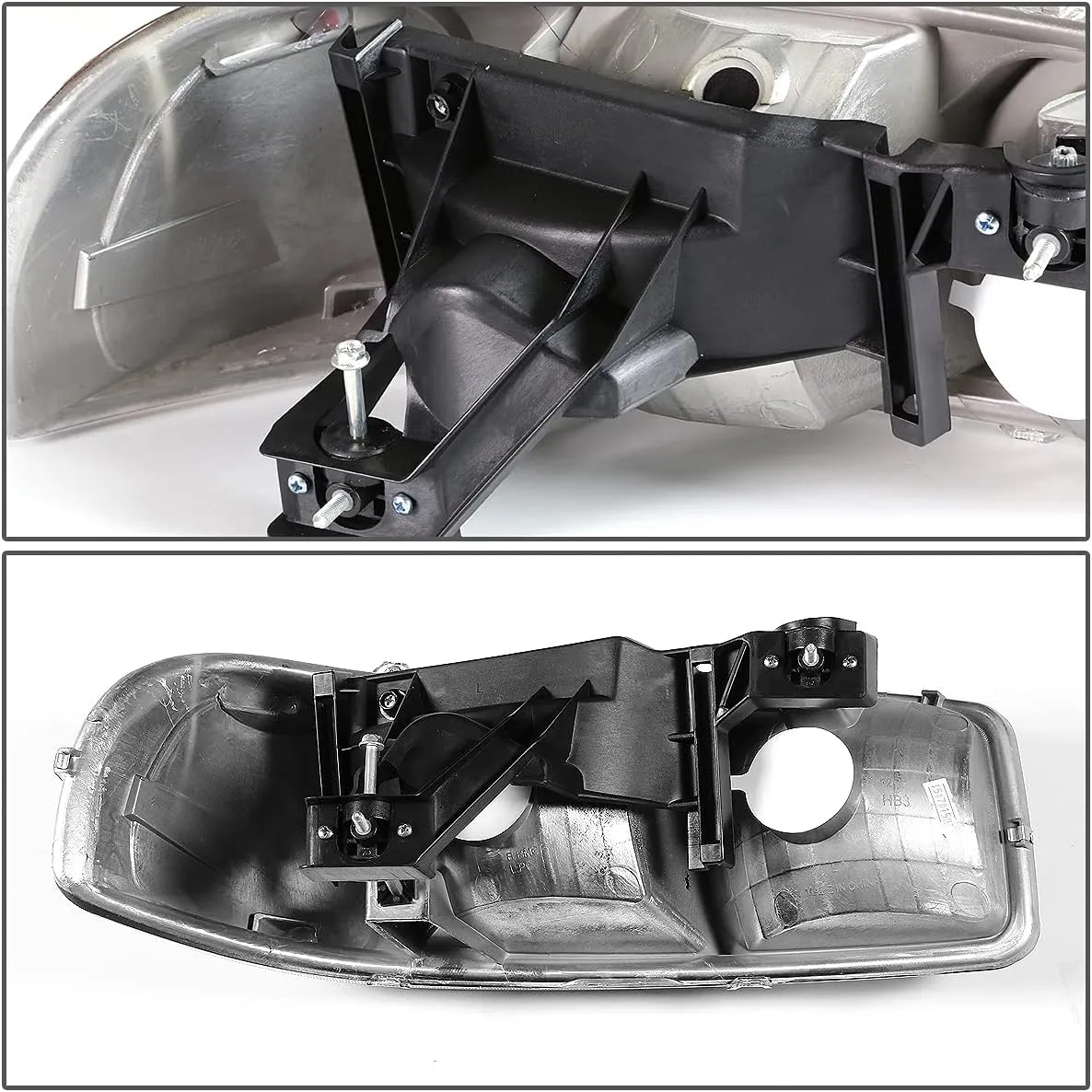DNA MOTORING HL-OH-SIE994P-CH-CL1 Chrome Housing Clear Corner Headlights Compatible with 99-07 Sierra / 00-06 Yukon XL 1500 2500