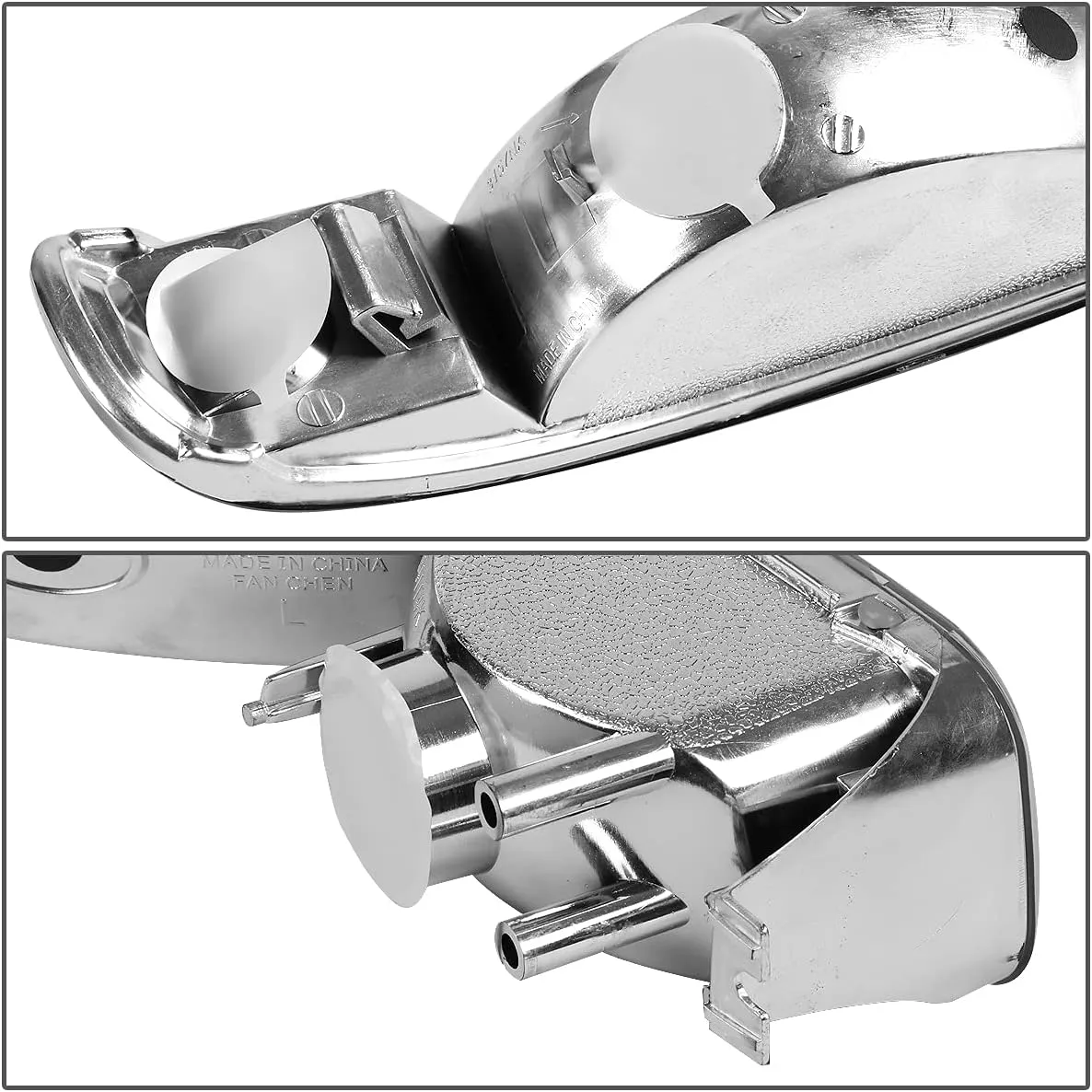DNA MOTORING HL-OH-SIE994P-CH-CL1 Chrome Housing Clear Corner Headlights Compatible with 99-07 Sierra / 00-06 Yukon XL 1500 2500