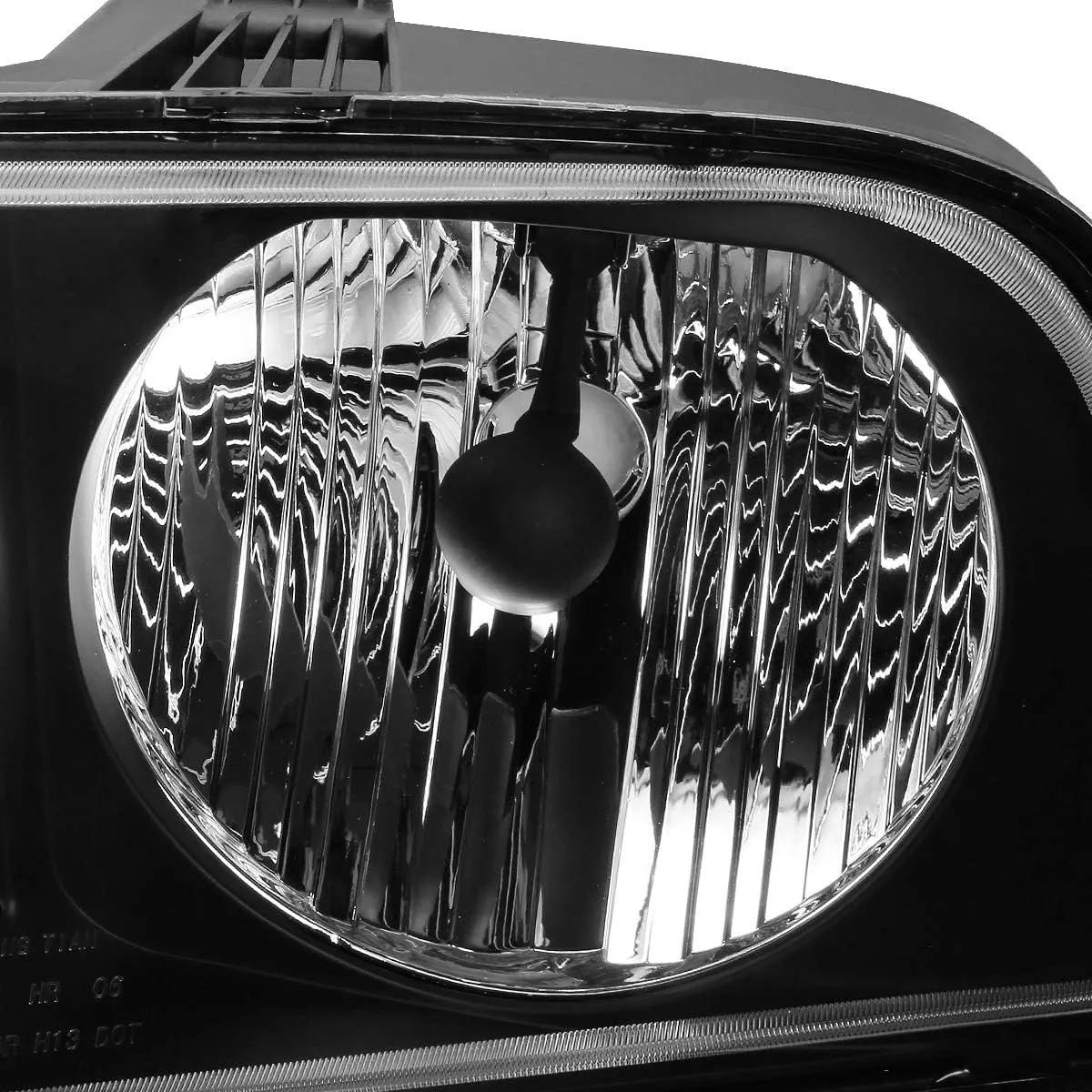 DNA Motoring OEM-HL-0032-L Black Housing Factory Style Driver Side Headlight Lamp Replacement For 05-09 Mustang