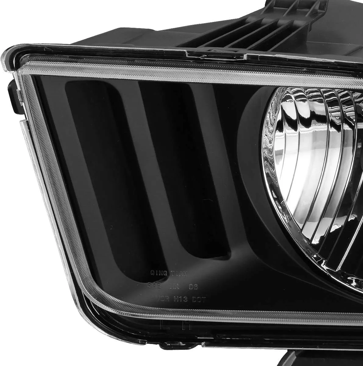 DNA Motoring OEM-HL-0032-L Black Housing Factory Style Driver Side Headlight Lamp Replacement For 05-09 Mustang