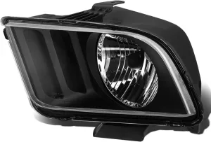 DNA Motoring OEM-HL-0032-L Black Housing Factory Style Driver Side Headlight Lamp Replacement For 05-09 Mustang