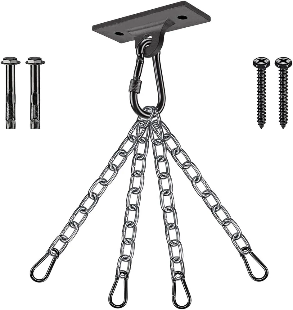 Dolibest Heavy Bag Hangers Brackets, Punching Bag Hangers, Heavy Bag Ceiling Mount with Carabiner for Body Weight Strength Training Systems, Aerial Yoga Swing & Hammock, Resistance Band