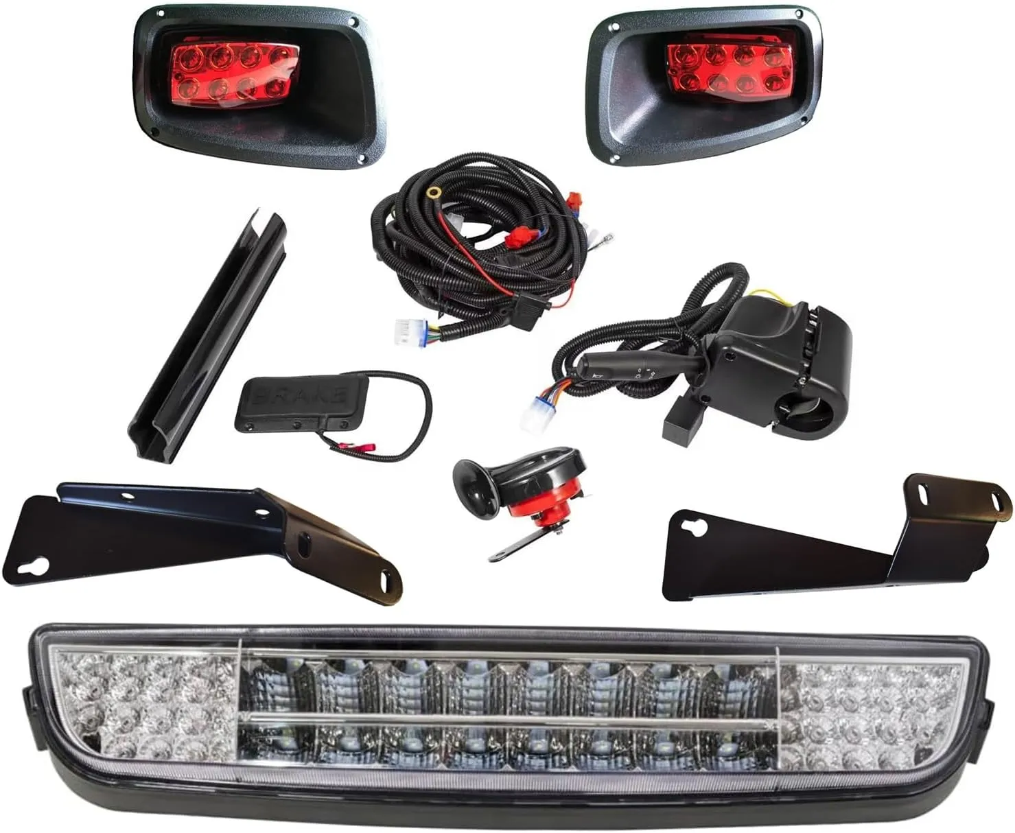 Dr.Acces E-Z-GO TXT Complete Ultimate LED Light Bar Kit with Turn Signals, Hazard Flasher, Horn and Brake fits EZGO TXT Gas&Electric Golf cart (Years 1994.5-2013)