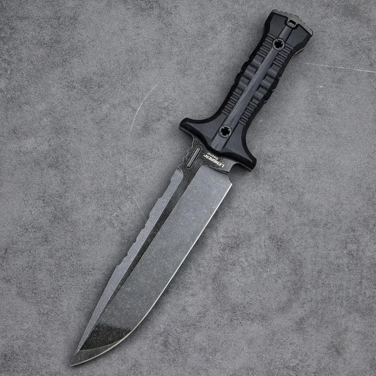 Dragon 12.8 Inch Sleipner Steel Full Tang Fixed Blade,Outdoor Camping Tactics Knife,Satin Polishing,G10 Handle with leggings Kydex Sheath (Black handle black blade)