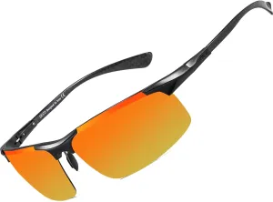 DUCO Men's Sports Polarized Driving Carbon Fiber Sunglasses for Men UV400 Protection DC8277