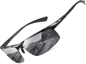 DUCO Mens Sunglasses Polarized Sports Fishing Running Driving Carbon Fiber Sunglasses for Men UV400 Protection DC8277