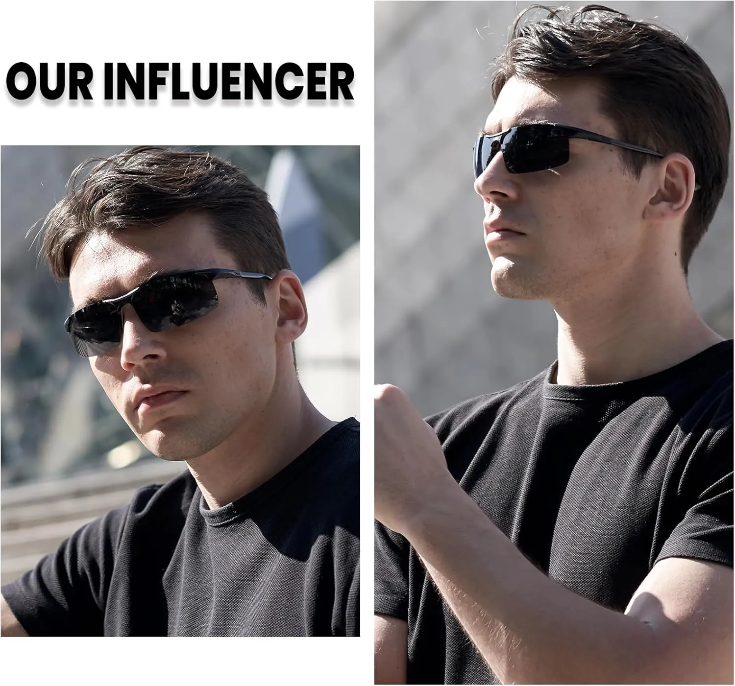 DUCO Mens Sunglasses Polarized Sports Fishing Running Driving Carbon Fiber Sunglasses for Men UV400 Protection DC8277