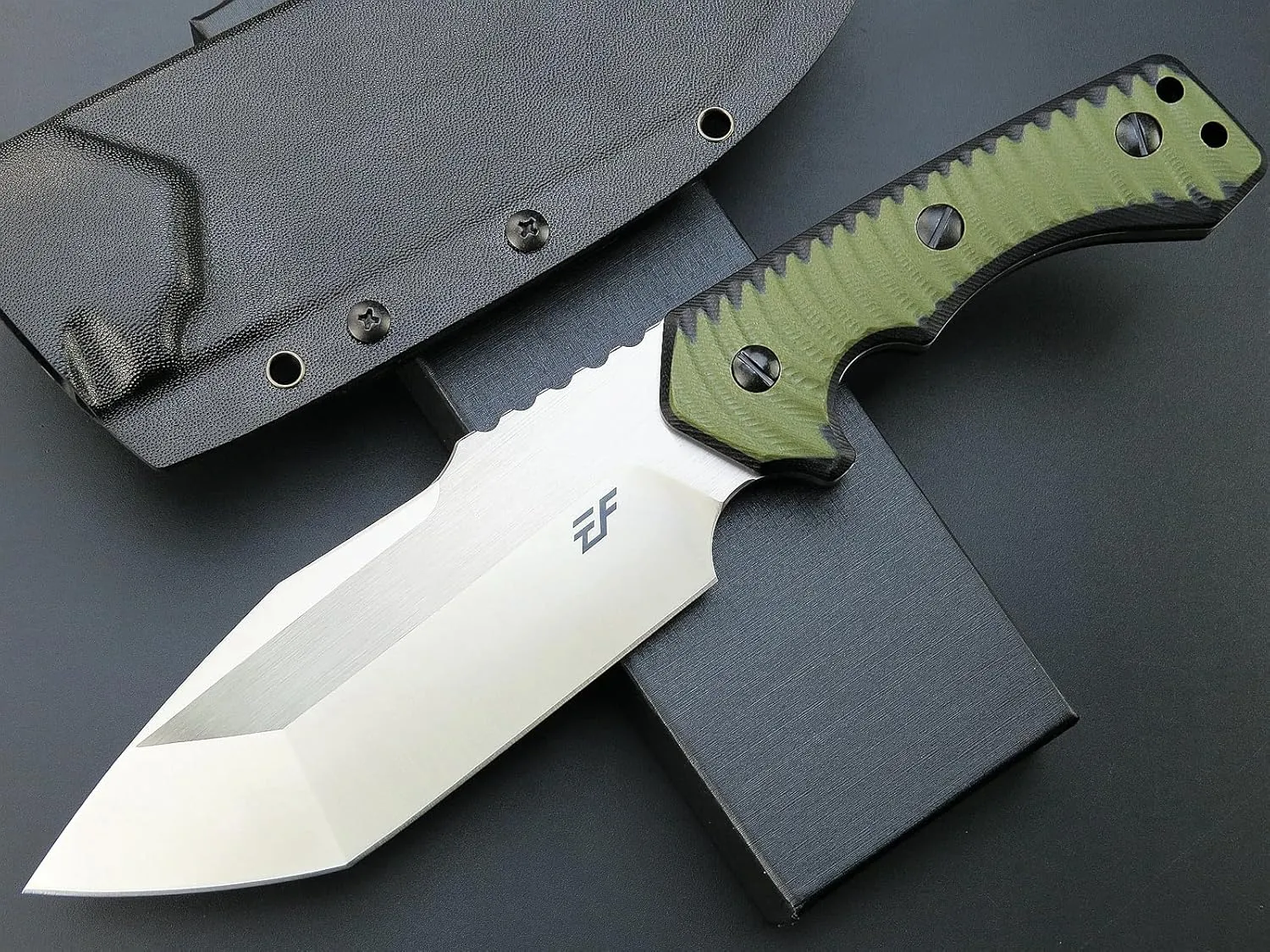 Eafengrow EF142 Fixed Blade Knife DC53 Steel Blade Two Tone G10 Handle Full Tang Fixed Knifes EDC Straight Knife for Camping Hunting Bushcraft