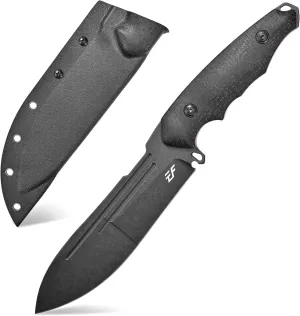 Eafengrow EF153 Fixed Blade Knife 1095 High Carbon Steel Blade Micarta/ G10 Handle Full Tang EDC Straight Knife for Outdoor Working Camping