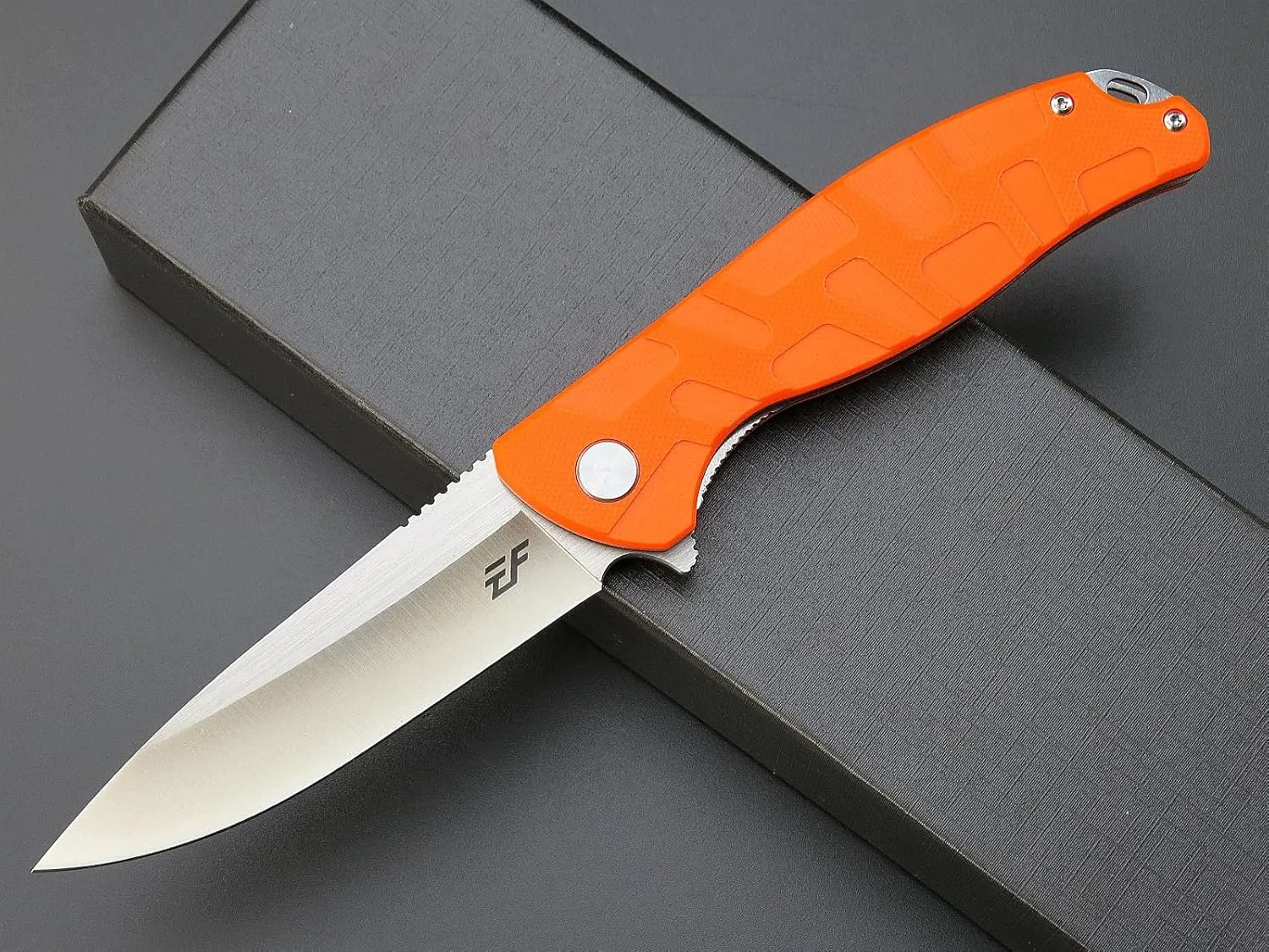 Eafengrow EF237 Folding Knife D2 Steel Blade G10 Handle Scales EDC Tool Knives for Outdoor Working Camping Hiking Fishing(orange)