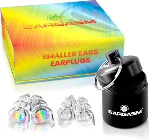Eargasm Smaller Ears Earplugs - Rainbow High Fidelity Filtered Noise Reducing Reusable Ear-Plugs for Kids, Women, Men - Hearing Protection for Live Concerts, Motorcycles, Festivals, Sporting Events