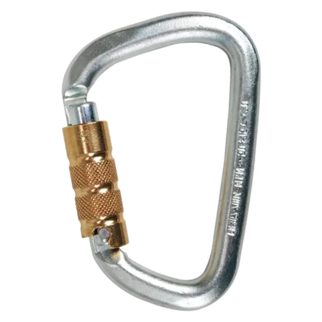 EDELRID STEEL STRONG TRIPLE SILVER CARABINER