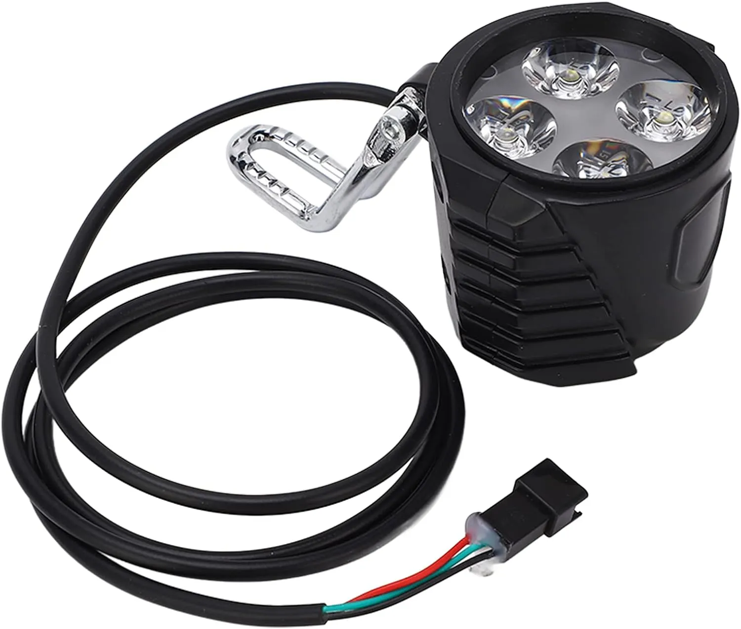 Electric Scooter Lights,Lights for Electric Scooter,10 Inch Universal 12‑72v Electric Scooter Headlight with Bright Lights and Horn Cycling Accessories