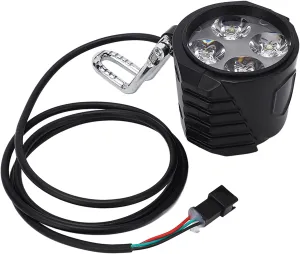 Electric Scooter Lights,Lights for Electric Scooter,10 Inch Universal 12‑72v Electric Scooter Headlight with Bright Lights and Horn Cycling Accessories