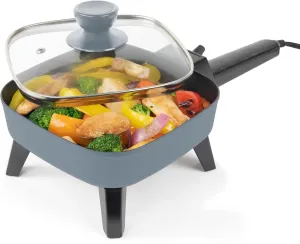 Electric Skillet, 7 inch, Gray