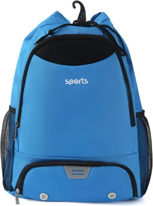 Ellniges]【Multi-Compartment Sports Duffel Bag Waterproof 600D Oxford Backpack with Ventilated Ball/Hat Storage, Detachable Shoe Pocket & Gym Hook - Lightweight Hiking/Cycling Pack for Athletes