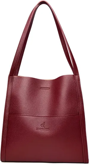 Ellniges]【Trendy Tote Purse for Moms Large Capacity Women's Shoulder Bag - Lightweight PU Handbag for Work Essentials, Baby Items & Gym Gear, Everyday Carryall