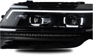 Eosuns Headlight Assembly Angel Eye Daytime Running Light With Turn Signal Compatible For Volkswagen Tiguan L 2017-2019