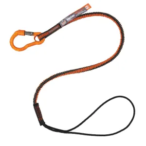 ergodyne® Squids 3104F(x) Tool Lanyard with Carabiner/Choke Loop, 10 lb Max Working Capacity, 38" to 48" Long, Gray/Orange