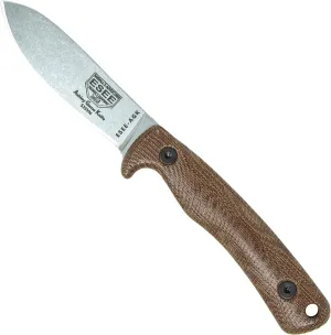 ESEE Knives Ashley Game Hunting Skinning Knife w/Sheath, Made in USA (Brown/S35V/Kydex Sheath)