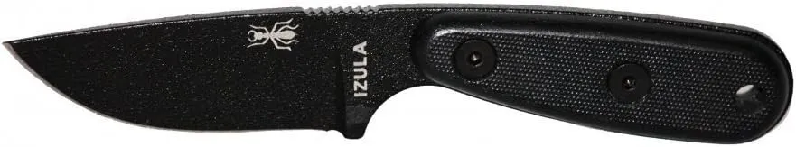 ESEE Knives Izula Fixed Blade Knife with Survival Kit, Handles, Sheath, & Clip Plate (Black)