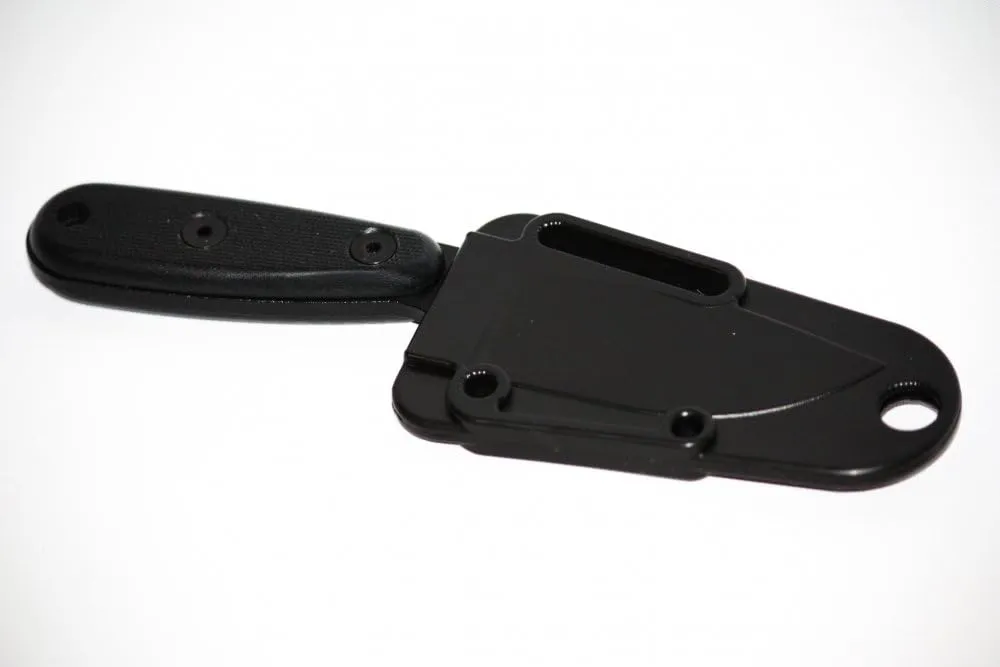 ESEE Knives Izula Fixed Blade Knife with Survival Kit, Handles, Sheath, & Clip Plate (Black)