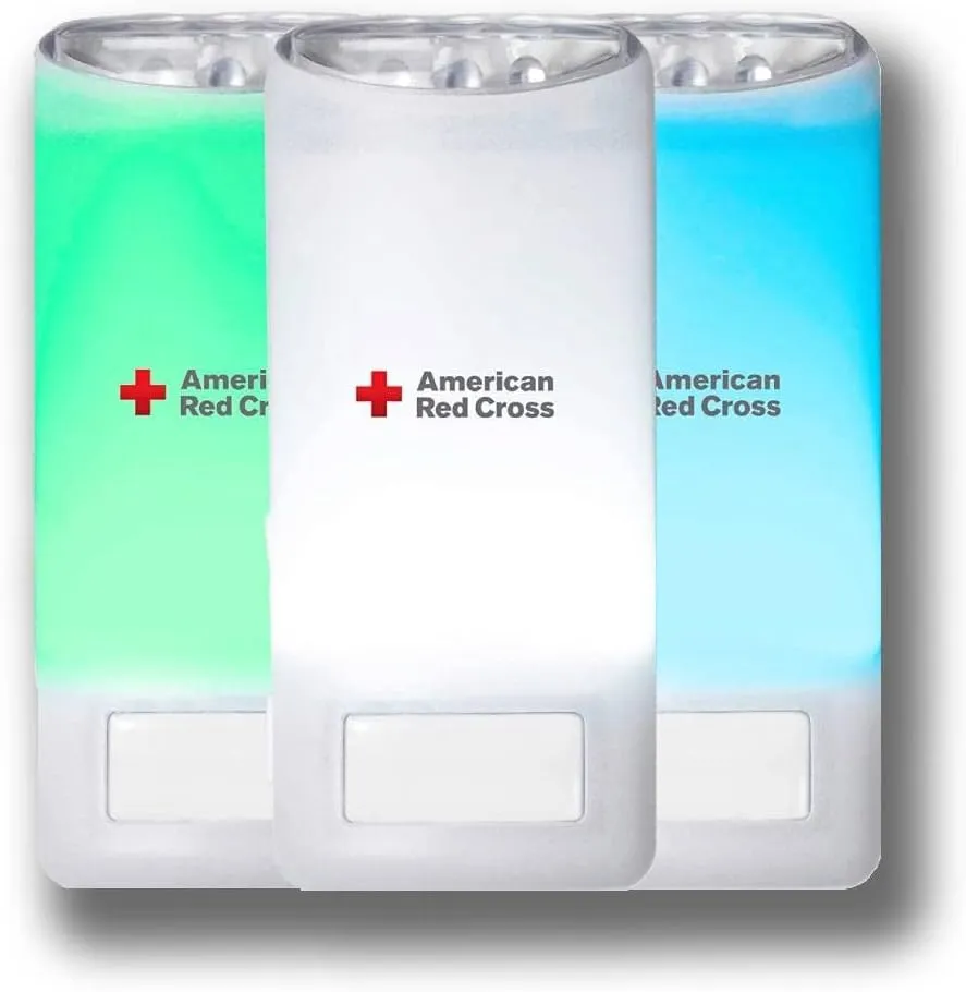 Eton - American Red Cross LED Flashlight Pack of 2, Clipray Crank-Powered Flashlight & Charger Pack of 2