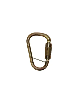 Fall Rated Steel Carabiner with Auto Twist-Lock, Fall Rated, 1" Gate Opening