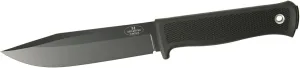 Fallkniven 9001753 S1bL Fine Edge Fixed Blade with Leather Sheath, Black