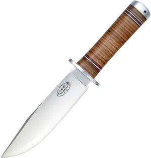 Fallkniven 9001767 NL3L Fine Edge Fixed Blade Knife with Leather Sheath, Brown