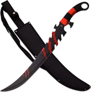 Fantasy Master FNMFM-675R Blade, Short Sword With Sheath, Red, 25"/3mm