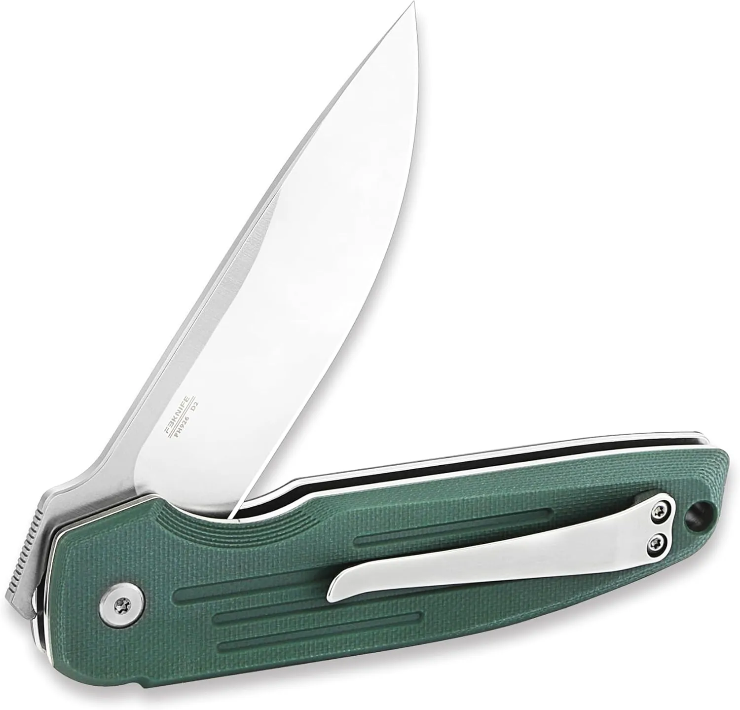 Firebird GANZO FH926-GB Pocket Folding Knife Button Lock D2 Steel Blade G10 Anti-Slip Handle with Clip Camping Outdoor EDC Utility Knife Best Gift for Men Women (Green)