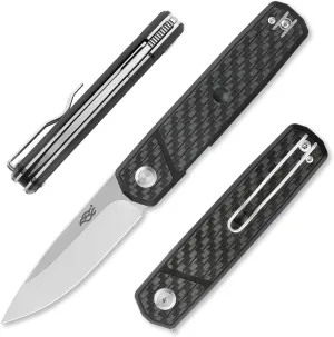 Firebird GANZO FH927-CF Sturdy Pocket Folding Knife D2 Steel Blade G10 Anti-Slip Handle with Clip Camping Hunting Fishing Outdoor EDC Utility Pocket Knife (Carbon Fiber)