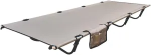 FIRSTONE Camping Cot Bed, Ultralight Portable Backpacking Cot Folding Sleeping Bed for Outdoor Traveling Camping Hiking (Beige)