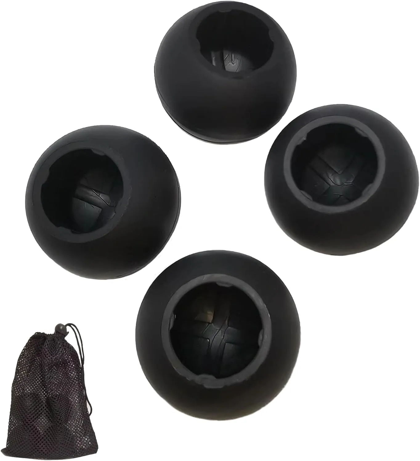 Fits 18mm Legs Camping Chair Anti Sink Rubber Ball Feet Anti Slipery Set of 4 Outdoor Chair Leg Cap Fishing Hiking Uneven Floor Portable with A Mesh Sport Bag