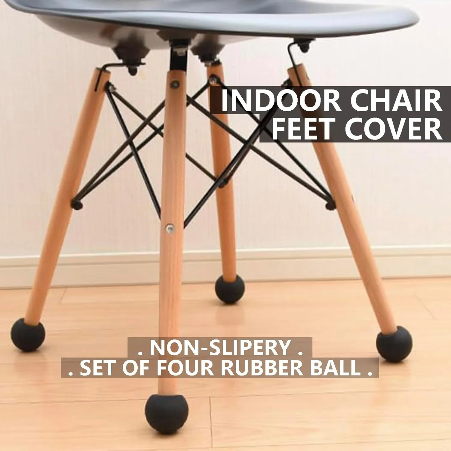 Fits 18mm Legs Camping Chair Anti Sink Rubber Ball Feet Anti Slipery Set of 4 Outdoor Chair Leg Cap Fishing Hiking Uneven Floor Portable with A Mesh Sport Bag