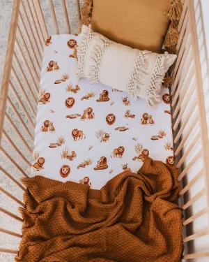 Fitted Cot Sheet - Lion