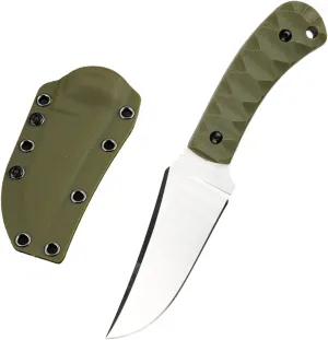 Fixed Blade Knife with Sheath, Hunting Knife D2 Steel,7.6 Inch Portable Full Tang Knives with Sheath, EDC Camping Knives with G10 Handle for Camping, Fishing