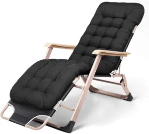 Foldable Recliner Chair Backrest Folding Chair Recliner Armrest Cotton Pad Non-Slip Durable Lunch Break Office Chair
