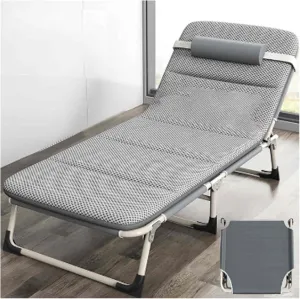 Folded Bed Queen, Folding Twin Bed, Sleeping Cots for Adults, Ergonomic Design, 4-Level Backrest Adjustment, Washable Design, No Installation Required(Style11-56x176)