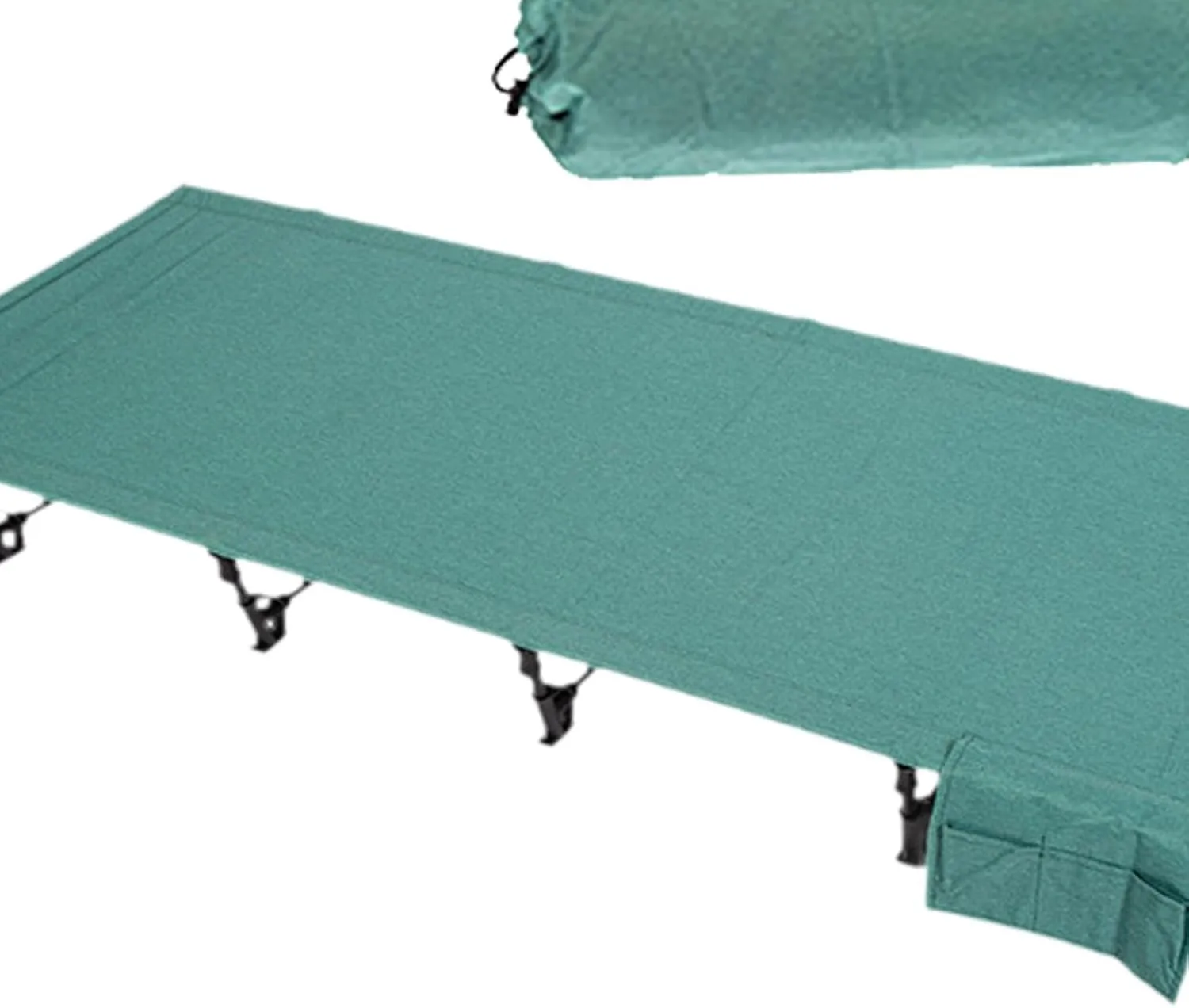 Folded Camping Cot Outdoor Bed Heavy Duty Sturdy Wear Resistant Camp Bed Sleeping Cot for RV Beach Office Napping Hiking Home, Green
