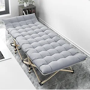 Folding Bed with Mattress for Adults, Guest Beds and Folding Beds, 31" Extra Wide Heavy Duty Folding Cot Max Load 600LBS, Portable Camping Bed for Outdoor Camping/Office, Home Nap
