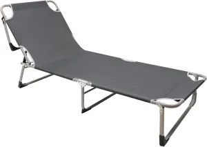 Folding Camping Bed, Camping Cot for Adults Comfortable, Easy-to-Assemble Folding Cot with 265lbs Weight Capacity Lounger for Camping, Lounging, & Elevated Sleeping (Gray)