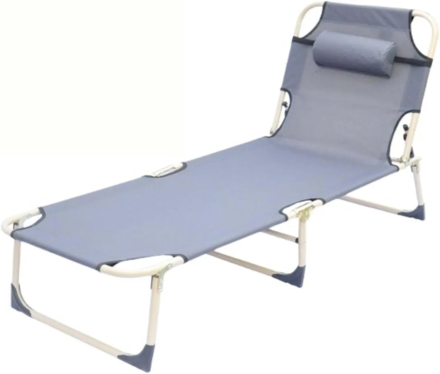 Folding Camping Cot, 3-Position Adjustable Oxford Sleeping Cots Bed,Portable Camping Bed with Pillow,Multifunctional Lounge Chair,Perfect for Camping, Pool, Beach, Patio (68.5"x22"x27")