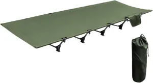 Folding Camping Cot Bed, Folding Camping Bed Lightweight Portable Cot, Folding Camping Cot Bed with Storage Bag High Stability 150kg Load Capacity Easy Setup Portable Compact Folding Bed Arm