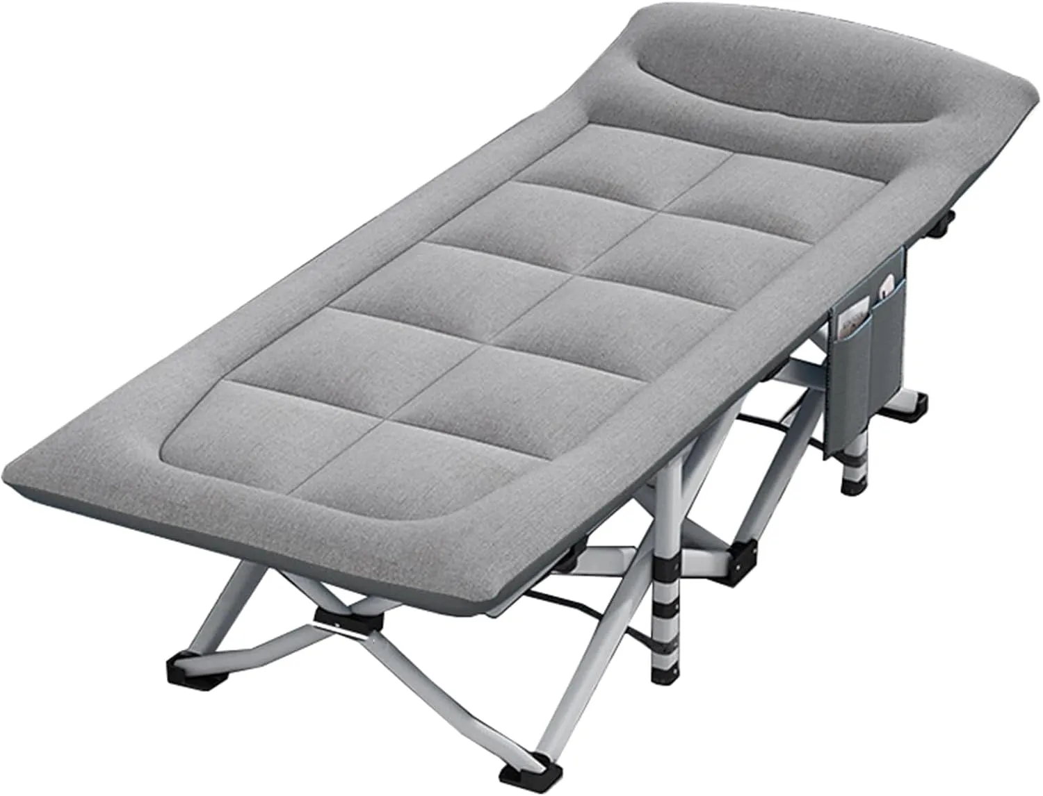 Folding Camping Cot for Adults, Wide Sturdy Portable Sleeping Cot, Folding Camping Cot with Mattress, Outdoor Portable Lounge Chair Sleeping Cots Bed,B